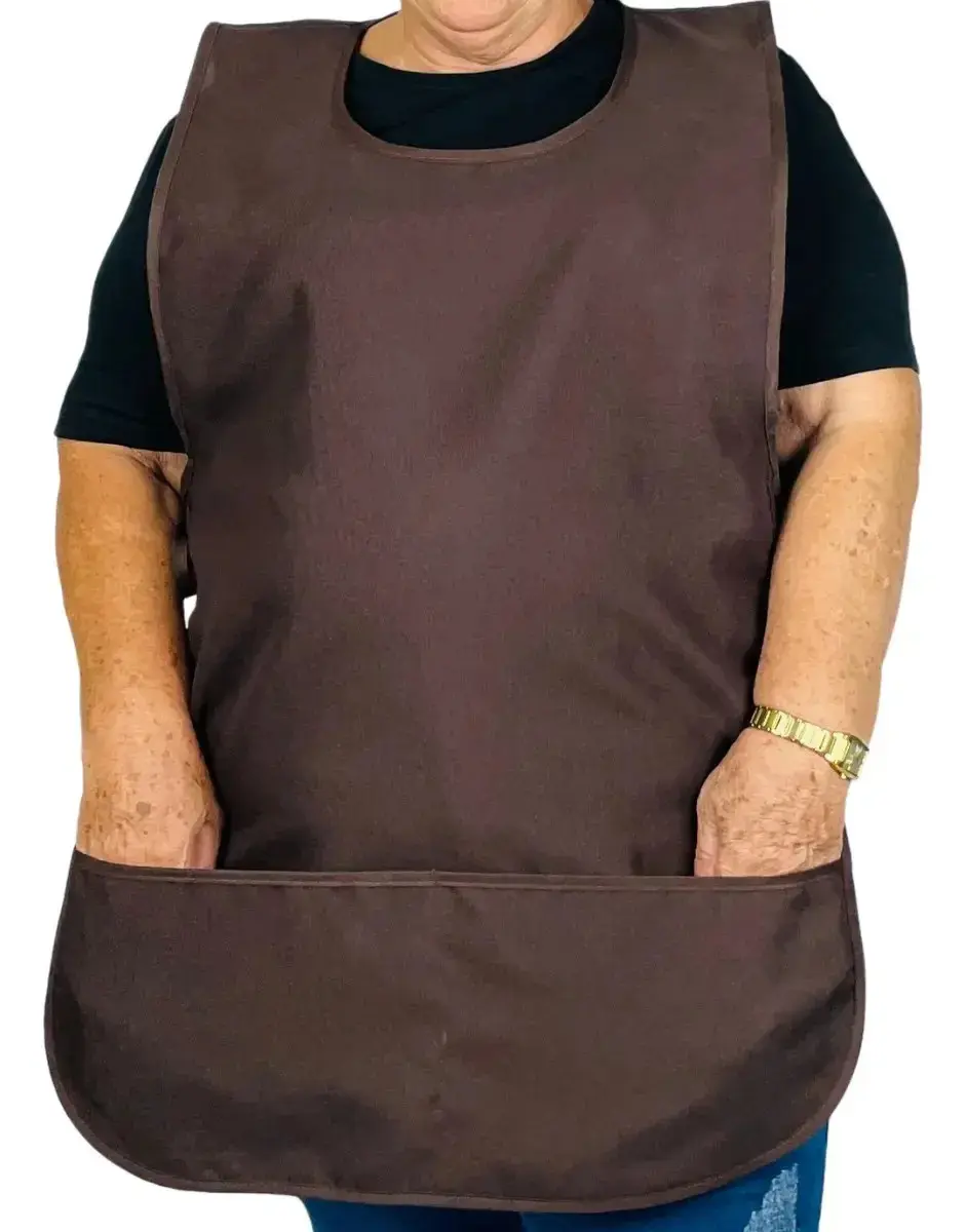 Avental Bata Gg, Plus Size, Maior Lanchonete, Restaurante, Cor Marrom