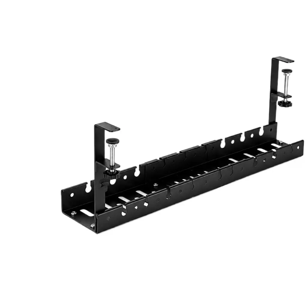 Organizador De Cabos Sob Mesa Ajustável 30 A 54cm Sem Furo Suporte Metálico Para Filtro De Linha Home Office Setup Gamer