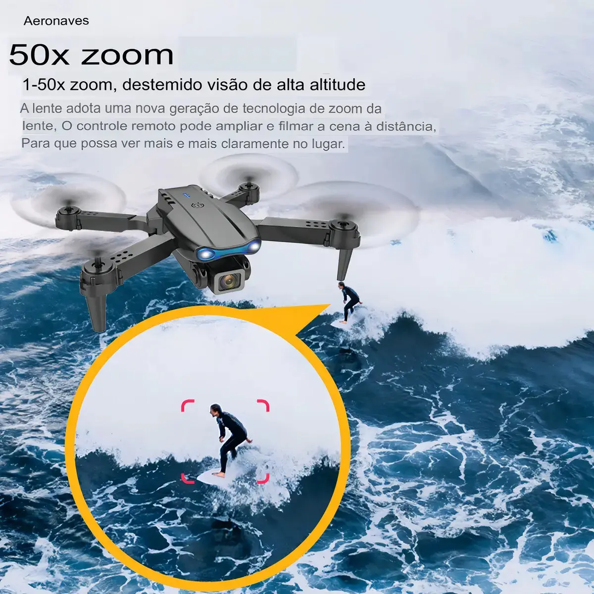 Drone E99 4k Wifi 2 Dupla Hdcâmeras Profissional Cor Preto thumbnail 5