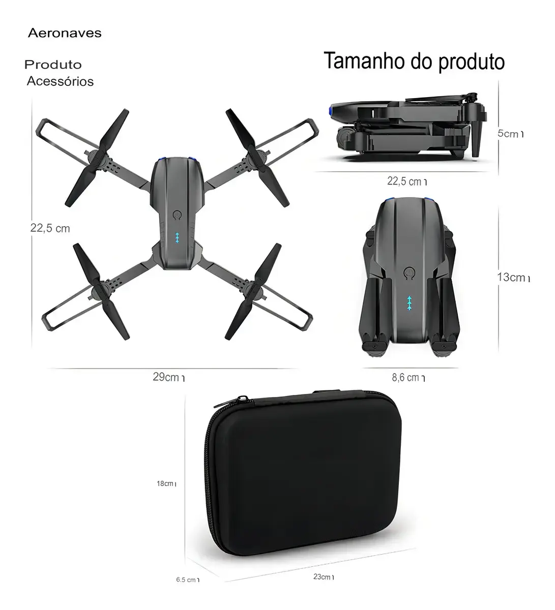 Drone E99 4k Wifi 2 Dupla Hdcâmeras Profissional Cor Preto thumbnail 9