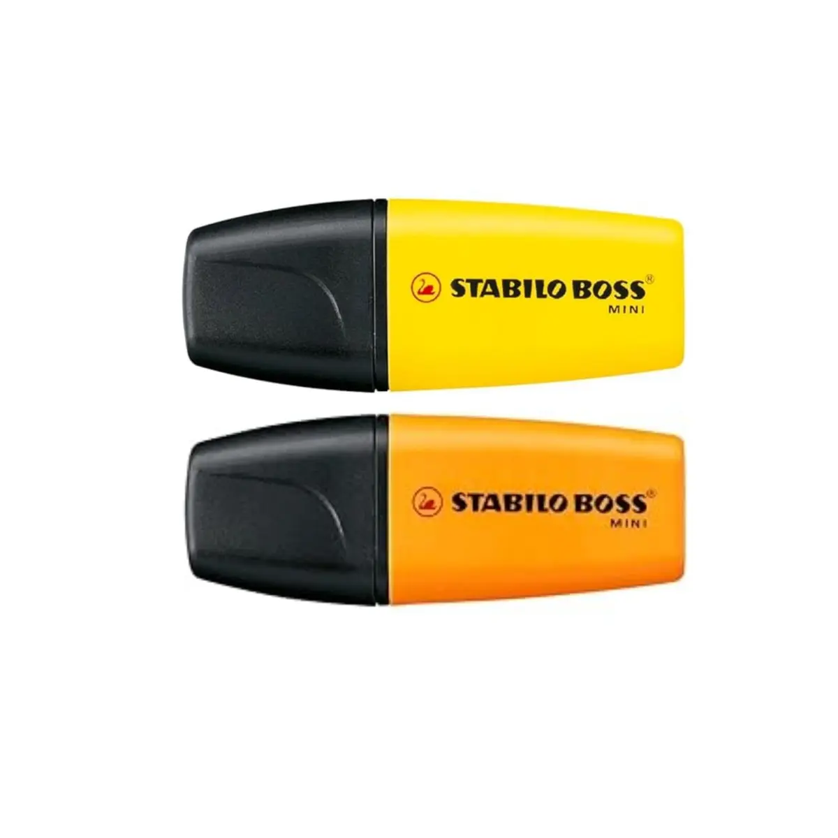 STABILO BOSS ORIGINAL Mini Marca Texto – Blister com 2 unidades – Amarelo e Laranja