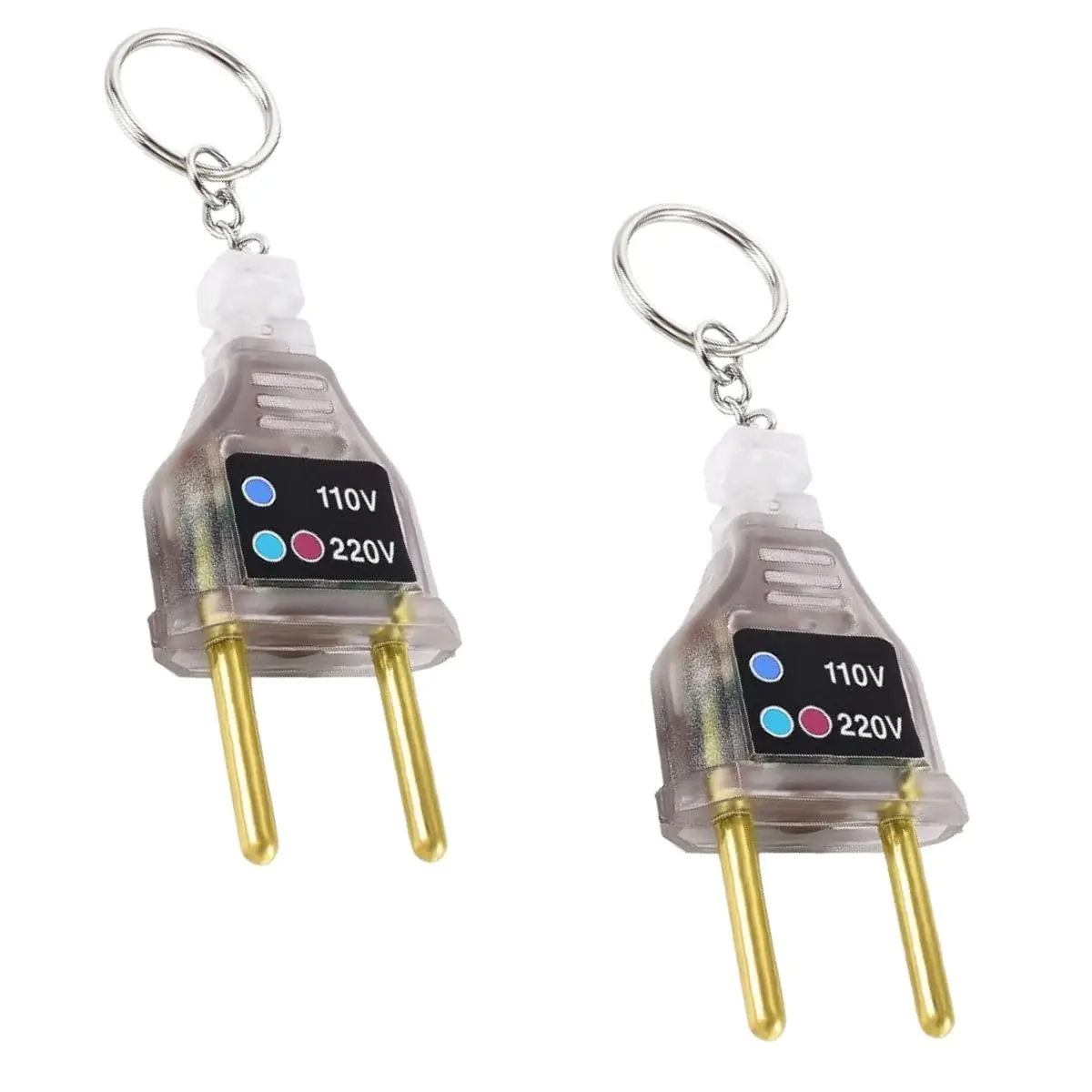 Chaveiro Medidor de Voltagem 110V/220V - KIT'S 2,3,4,5,6 Teste de Tensão com LEDs Indicam Tomadas Bivolt, Portátil PREMIUM (2)