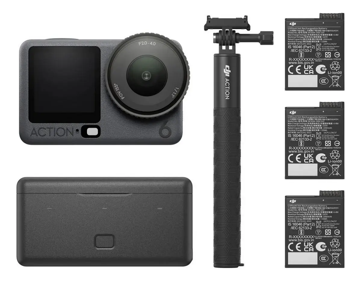 Câmera De Ação Dji Osmo Action 6 Adventure Combo 4k120/38mp Preto - 1