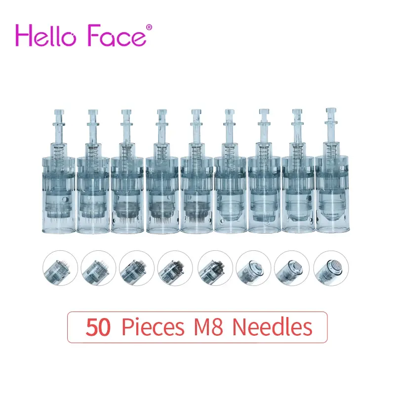 50 Agulhas de Cartucho M8 para Dr. Pen M8 / M7S, Agulhas de Baioneta Nano para Microagulhamento, Ponta de Agulha com 0,25 mm de Comprimento - 1