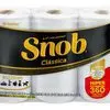 Papel Toalha Folha Dupla Santher Snob Clássica 3 Unidades 360 Folhas - 1