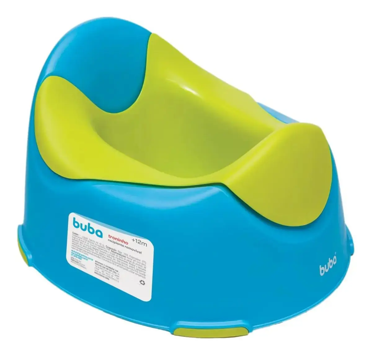 Troninho Infantil Com Recipiente Removível Azul e Verde Buba