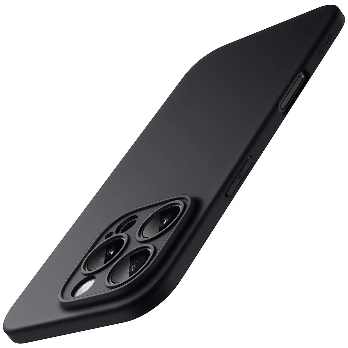 JETech Capa Fina para iPhone 16 Pro Max, Titânio Preto | Proteção da Lente da Câmera, Acabamento Fosco Ultrafino, Design Leve Minimalista