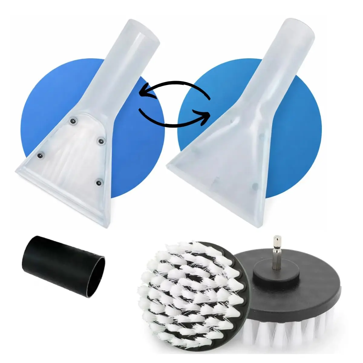 Bocal Bico Extrator Aspirador Compatível com Electrolux Wap Agua Pó Limpeza Sofá Carro Estofado e Escova Giratoria Rotativa