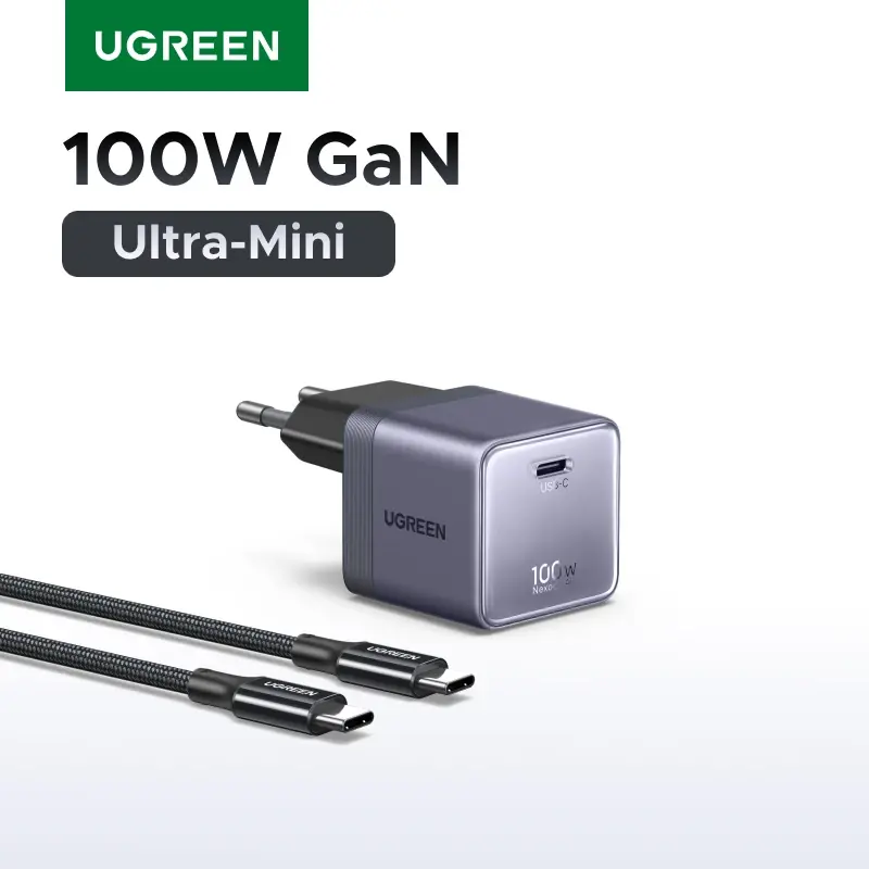 【Ultra Mini】Carregador UGREEN Nexode Air 100W 65W GaN com AVS PPS PD3.0 para Macbook Pro Air Notebook iPhone 17 16 Samsung S26 iPad Tablet - 1