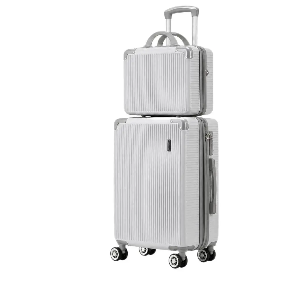 Mala de Bordo 10kg com Frasqueira Porta Copos ANAC Cadeado TSA Rodas 360 (Cinza) - 1