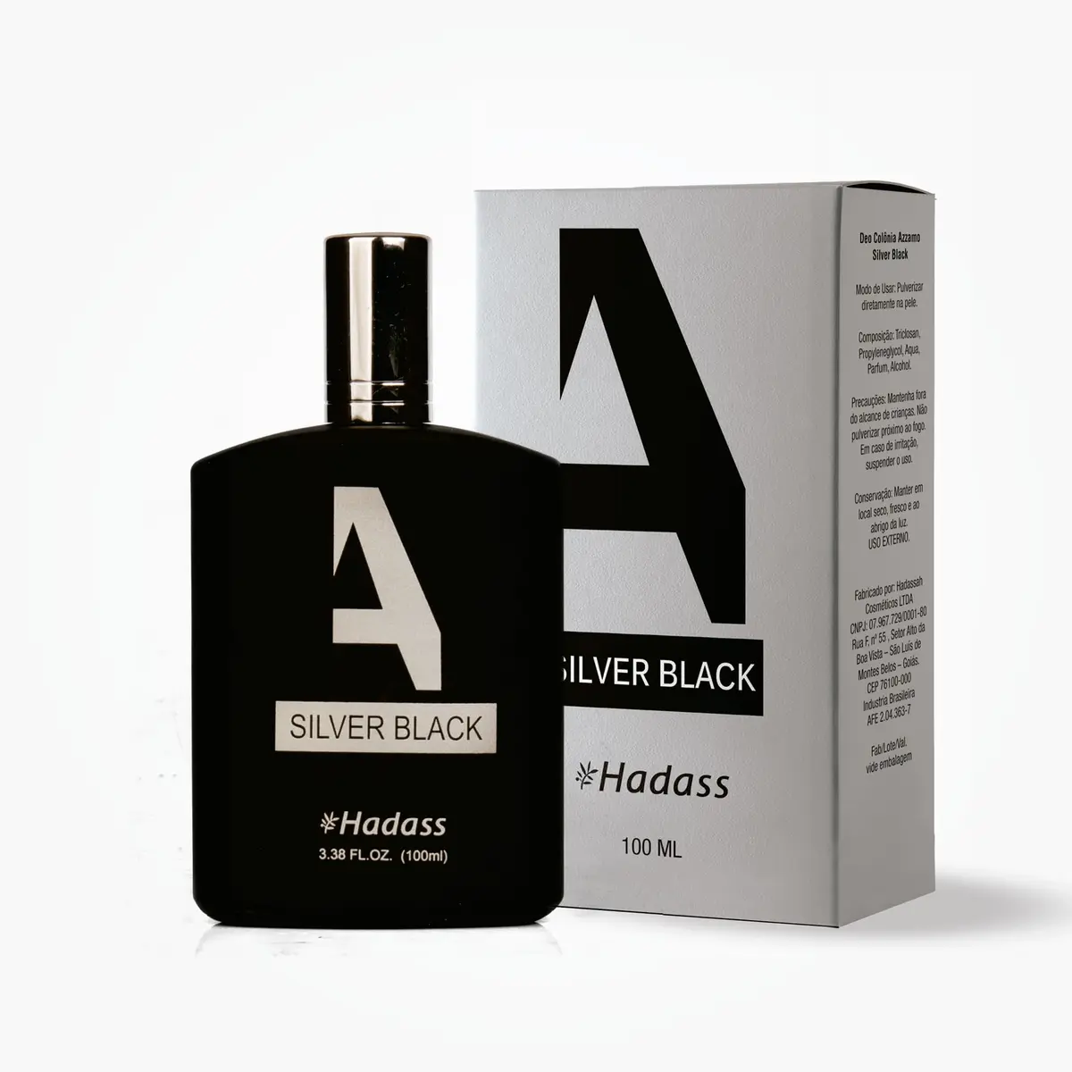 Deo Colonia Masculina Azzamo Silver Black 100 ml - 1