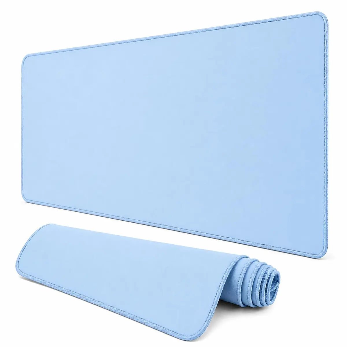 Mouse Pad Gamer 60x30cm Impermeável Antiderrapante Azul Claro | Bordas Costuradas, Ideal para Setup Gamer