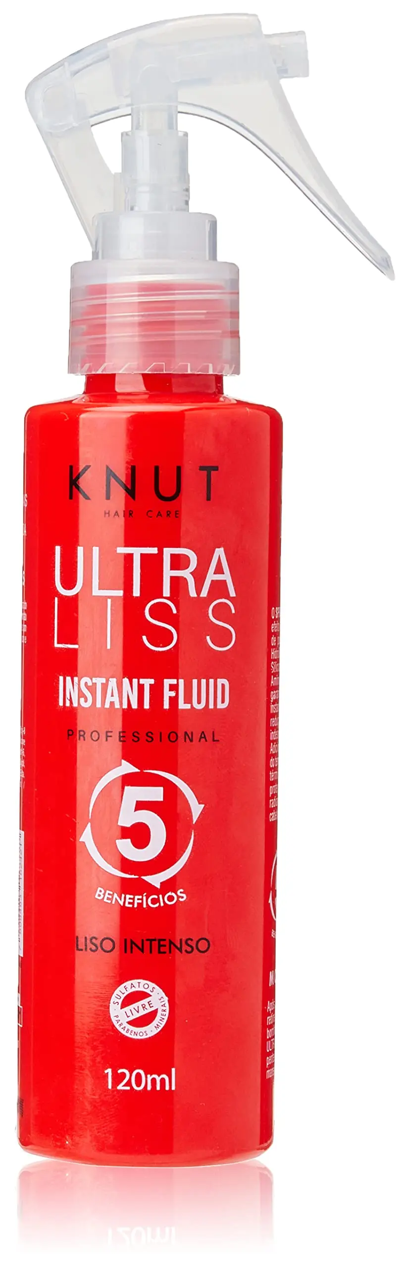 Knut Ultra Liss – Spray Fluido Finalizador com Efeito Liso Instantâneo e Termoproteção – Para cabelos com frizz e volume – 120ml