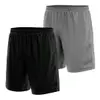 Kit 2 Calção Short Futebol Basquete Vôlei Bermuda Dry Treino Academia - Preto+Cinza - 1