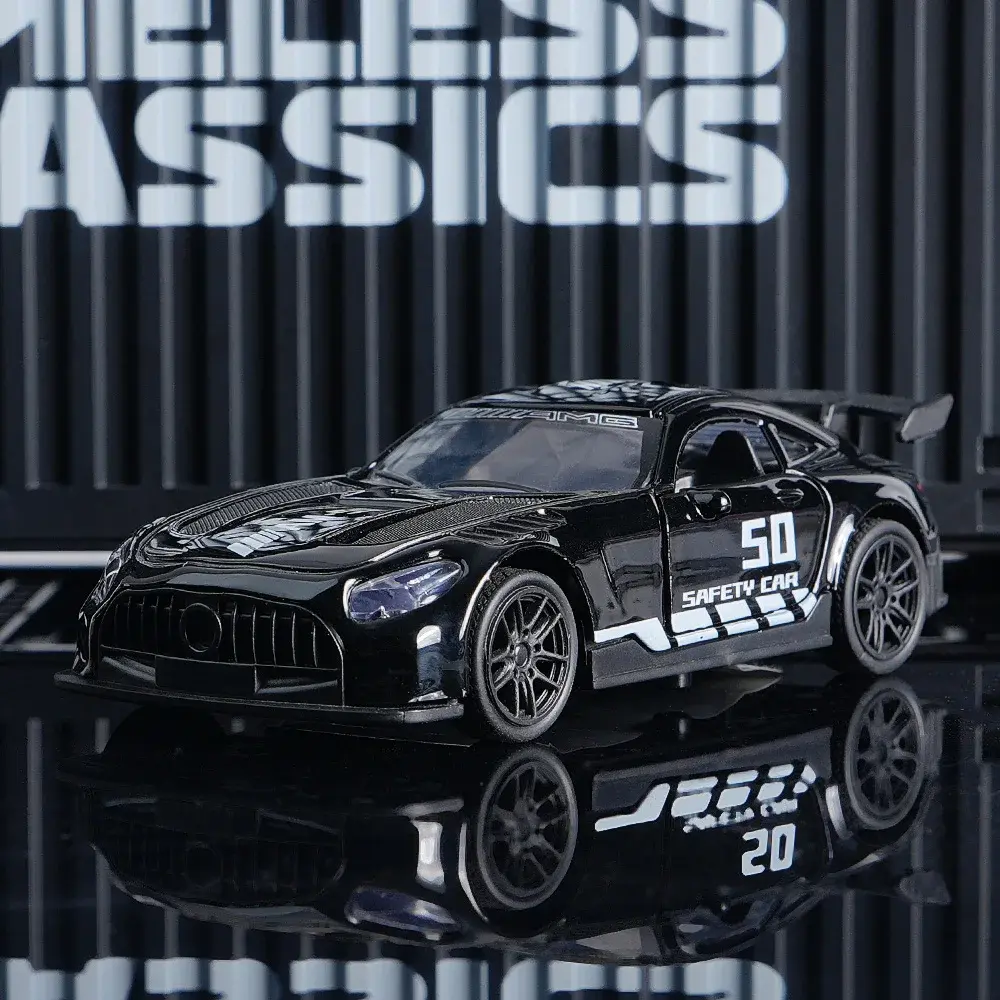 Modelo de Carro AMG em Metal Fundido, Decoração de Carro Esportivo em Liga, Veículo Colecionável Preto de 10,6cm, Ornamento Premium para Entusiastas de Carros - 1