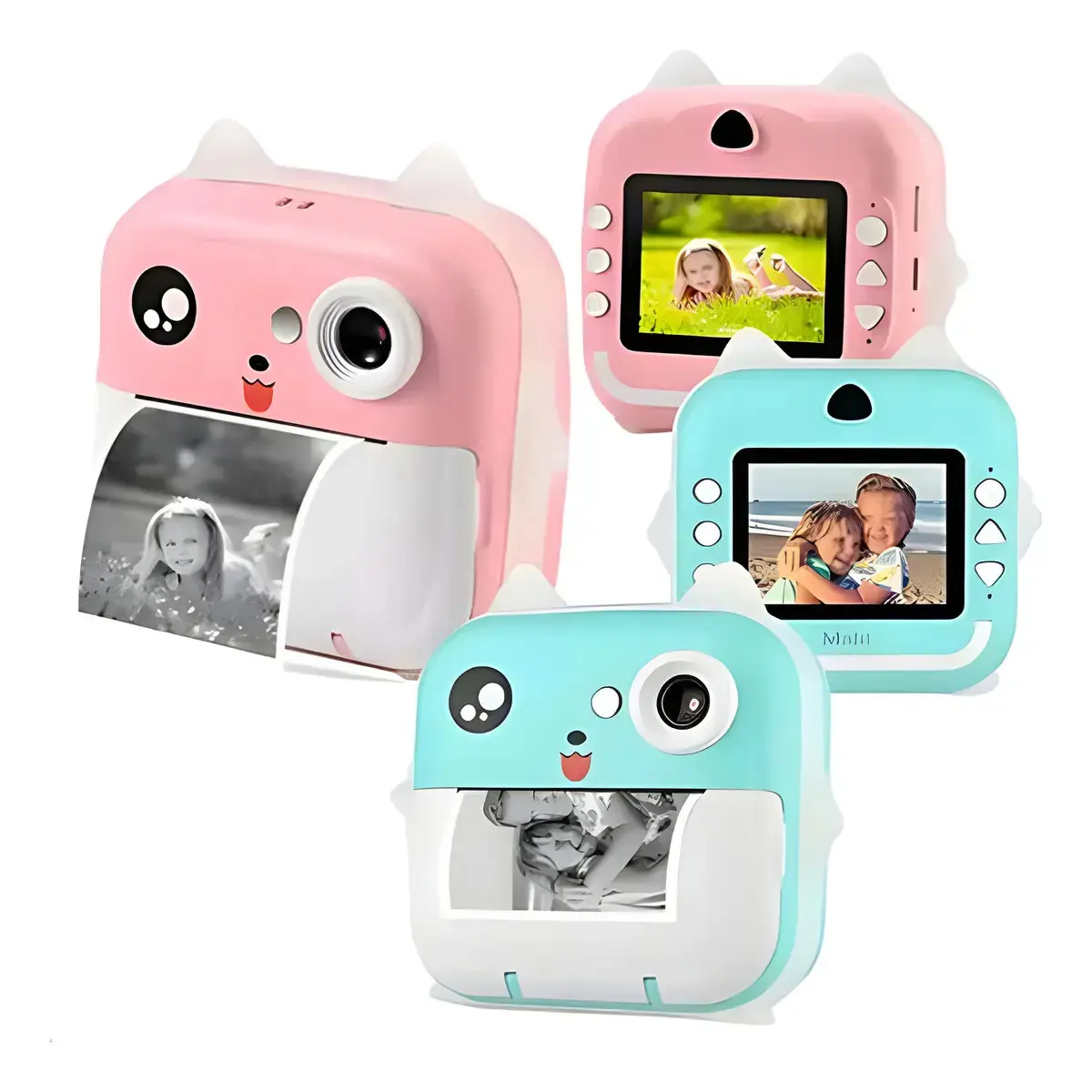 Câmera Infantil Instantânea Full Hd Fotos Jogos Divertidos Cor Rosa - 1