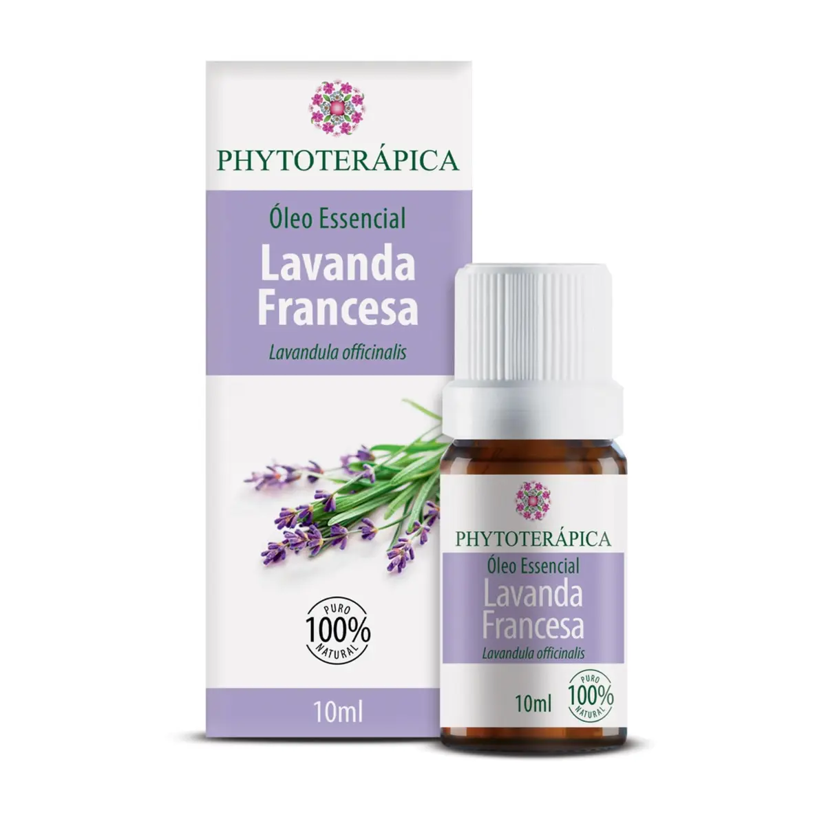 Óleo Essencial de Lavanda Francesa 10ml - Aroma Equilibrante - Fórmula Natural - Vegano - Phytoterápica