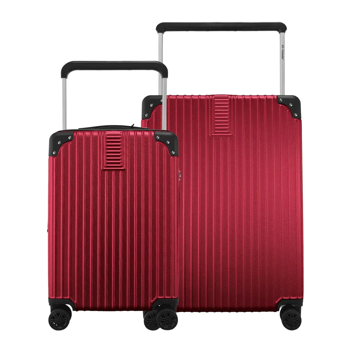 Conjunto 2 Malas Rígidas 10kg e 23kg 360° com Cadeado TSA Gladiador Wide E1PM (Cereja)