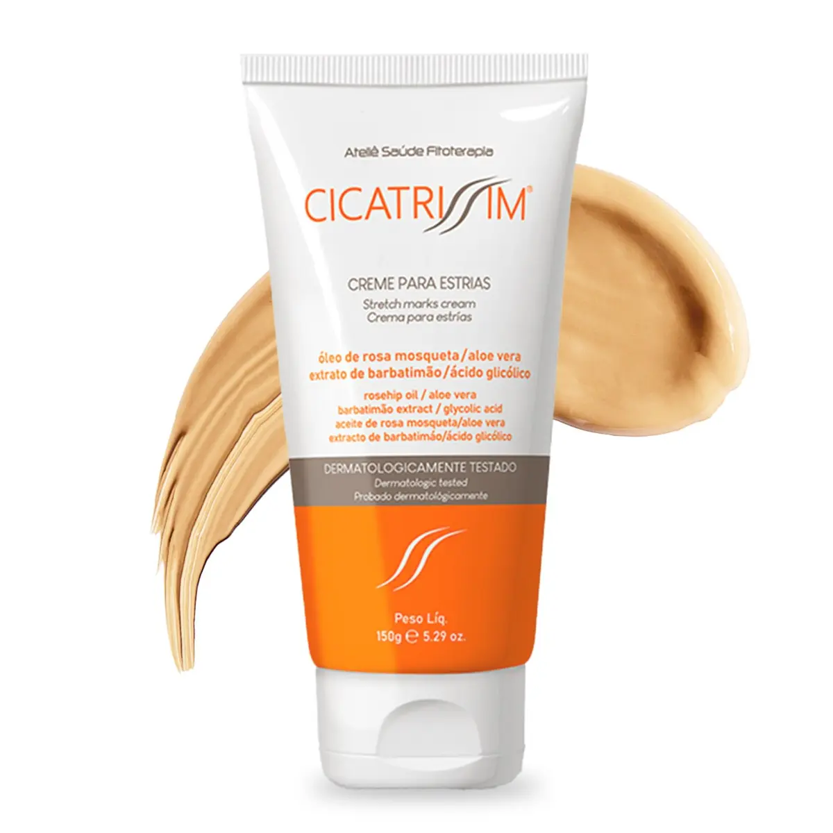 Creme para Estrias Cicatrissim, Vermelhas e Brancas, 150g | Uniformiza e Firma a Pele, Todos os Tipos de Pele