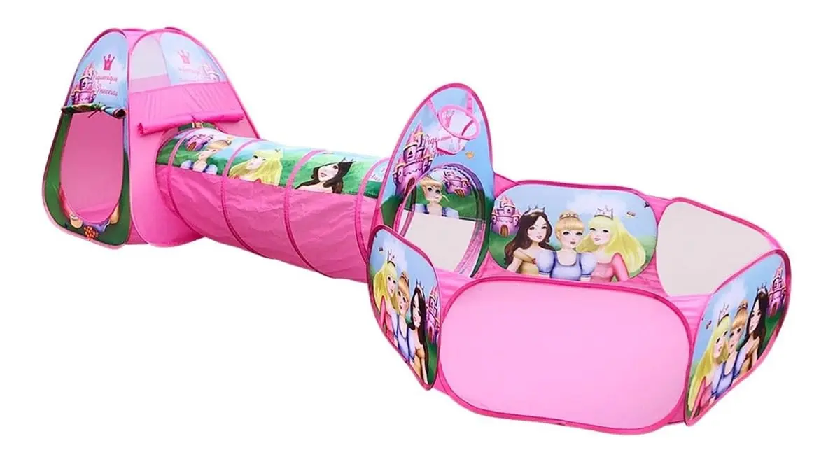 Barraca Infantil 3 em 1 Princesas, DM Toys