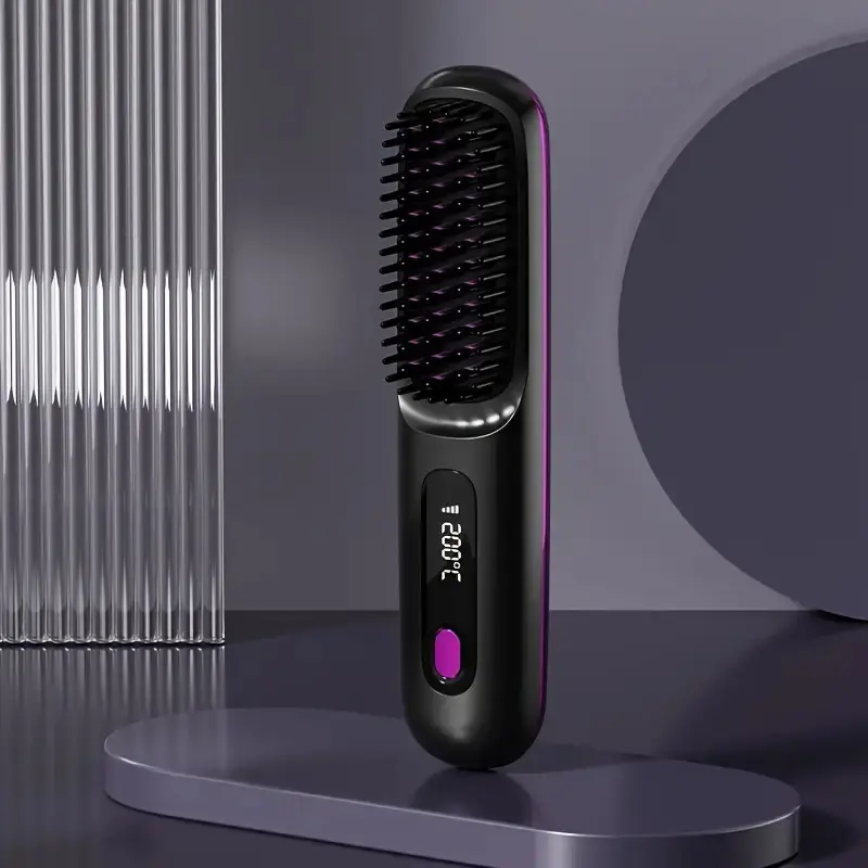 Escova Alisadora Portátil Sem Fio, Recarregável USB e Anti-Queimadura thumbnail 3