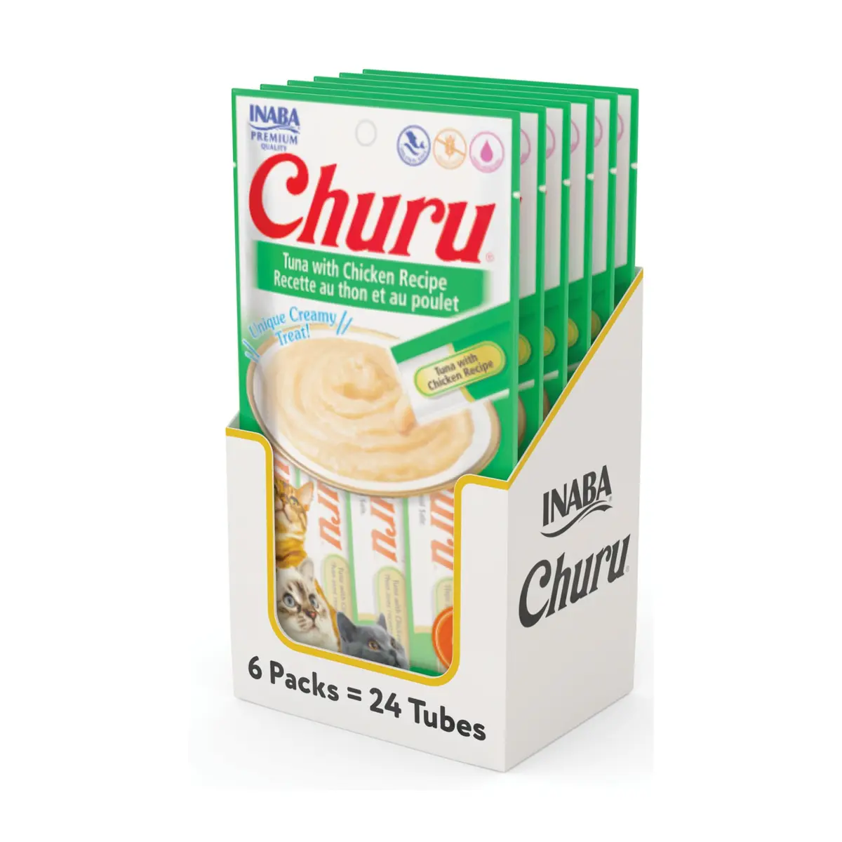 Churu Display Para Gato Sabor Atum Com Frango 24 Tubos de 14g