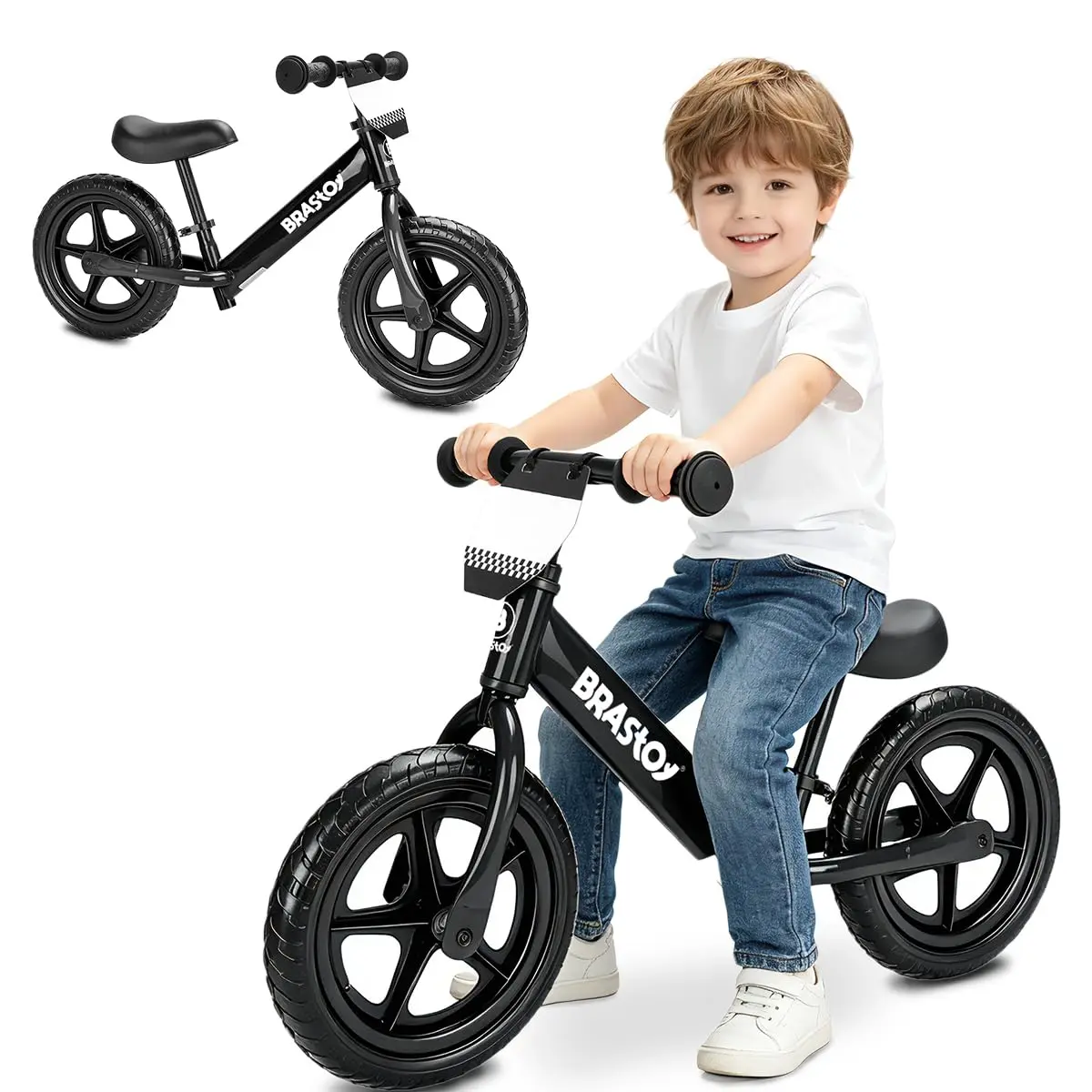 Bicicleta de Equilíbrio Infantil com Assento e Guidão Ajustáveis - 1