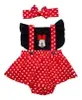 Salopete Conjunto de Bebe Menina Romper Minnie Vermelha Bordado - 1