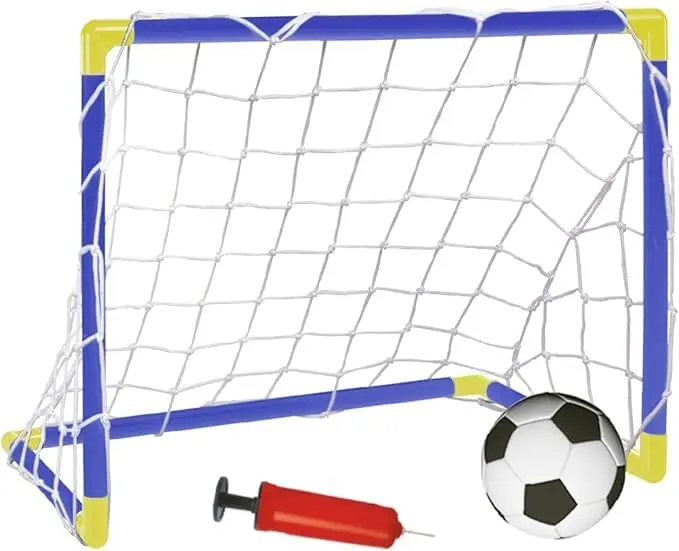 Brinquedo Futebol Kit Mini Trave Golzinho Infantil Gol com Bola e Bomba Jogo Chute a Gol - 1
