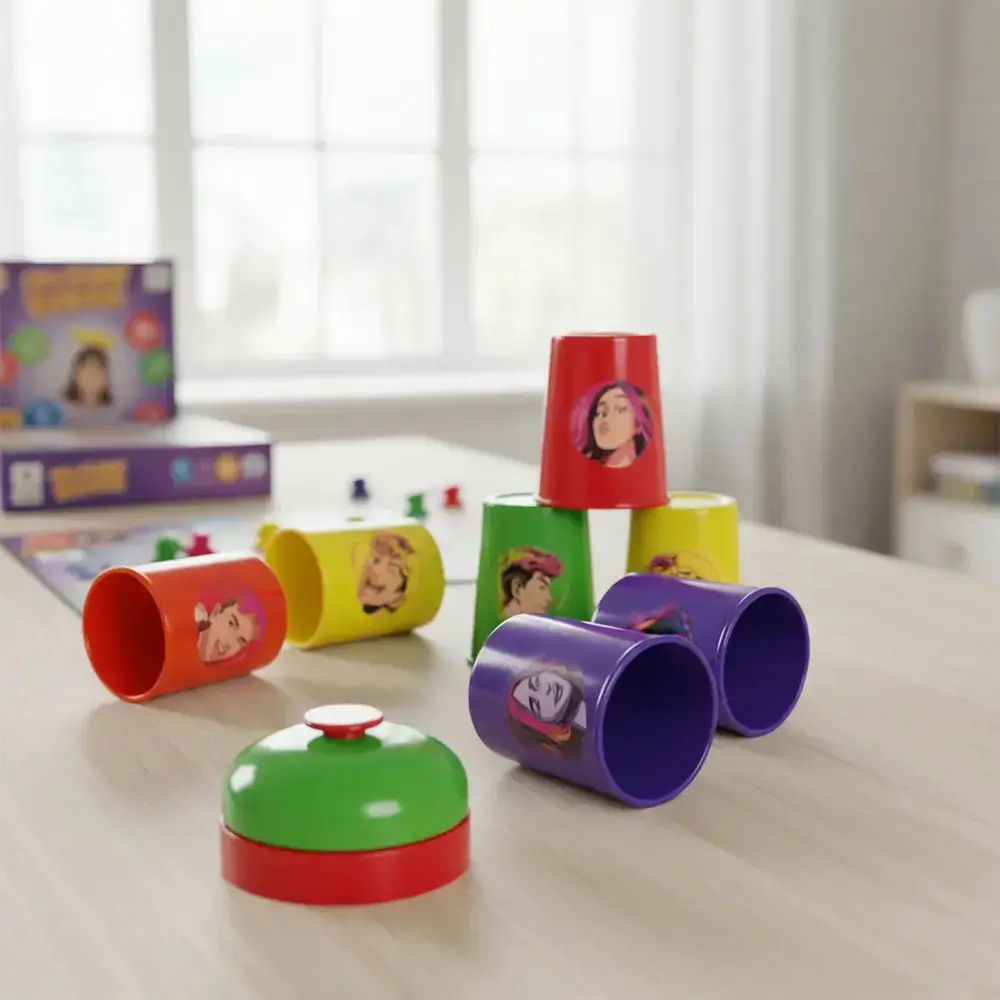 Brinquedo Batalha Dos Copos Dos Rosa Jogo Infantil Educativo thumbnail 6