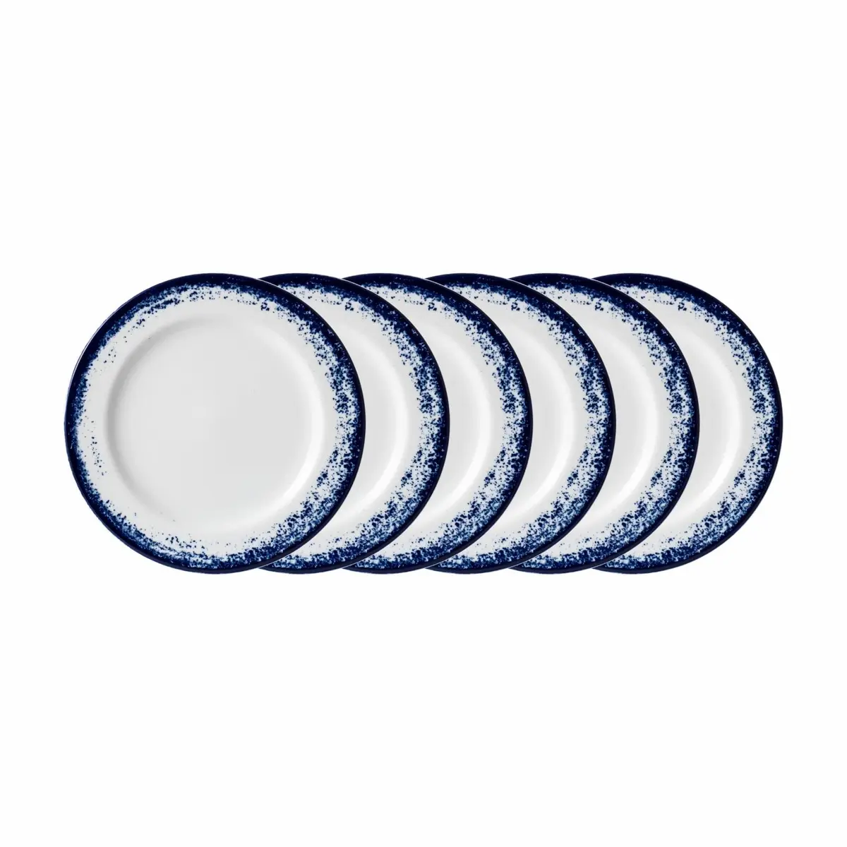 Porcelana Schmidt Névoa Azul Estojo com 6 Pratos Sobremesa 19 cm
