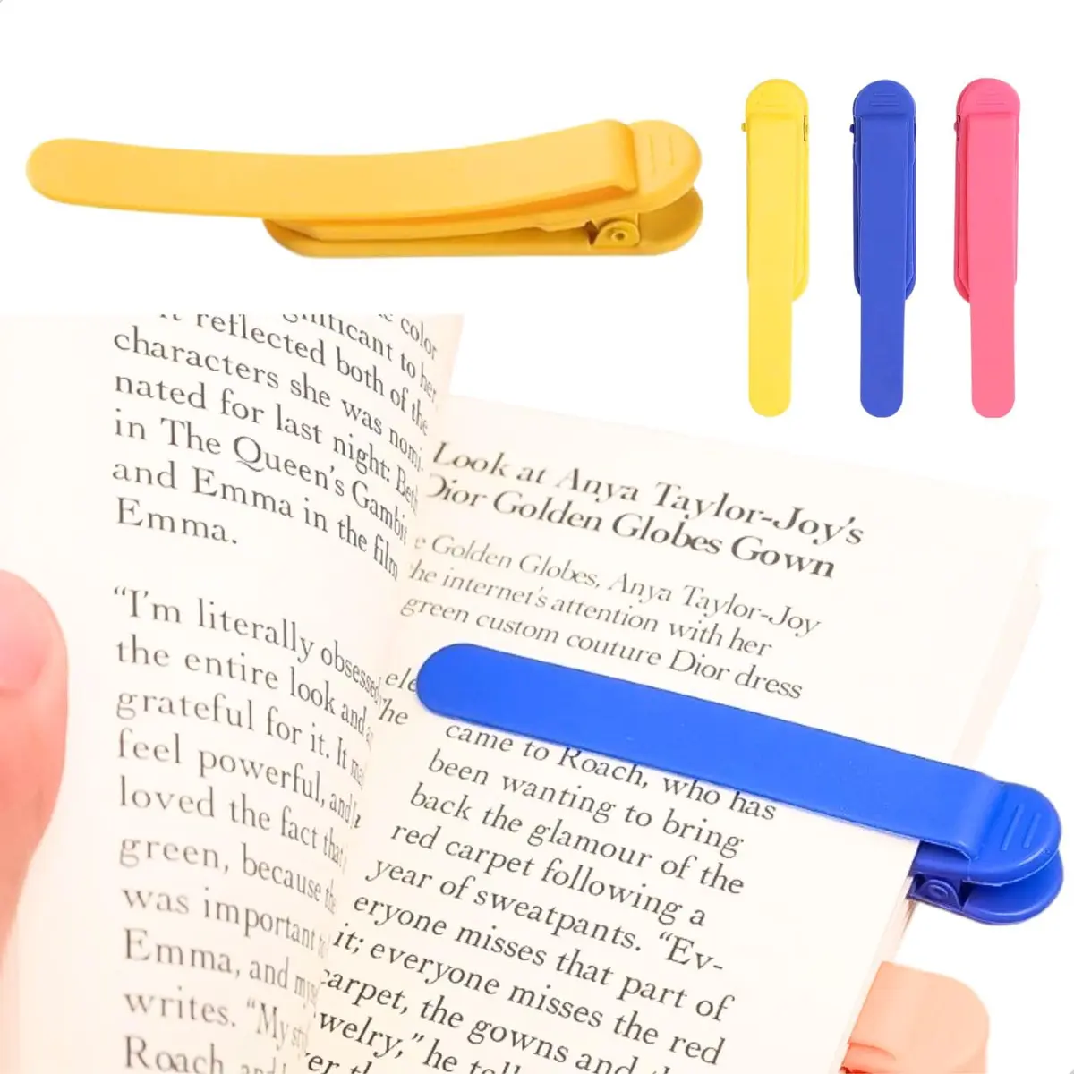 Kit 3 Marcadores de Página Linha Inteligente em Silicone Resistente para Leitura