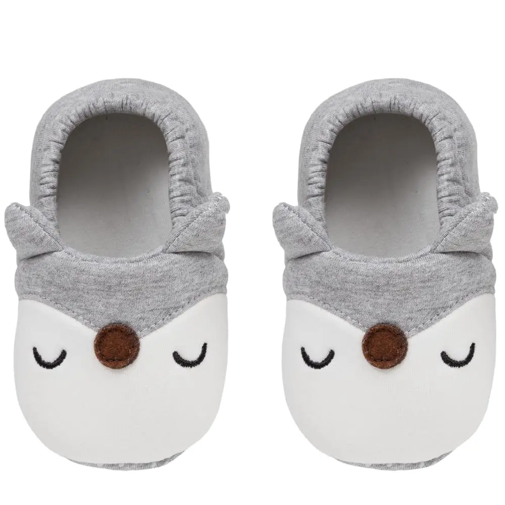 Pantufa Raposa Cinza - 18 A 24 Meses