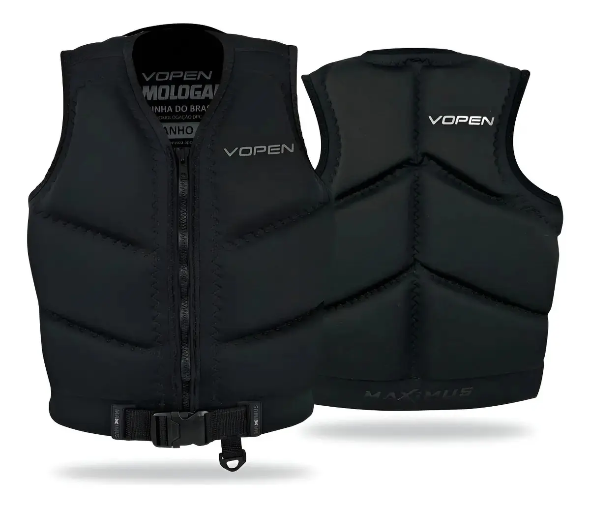 Colete Salva Vidas Homologado Jet Ski Neoprene Vopen Cor Preto Tamanho G2 - 55kg À 110kg