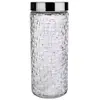 Pote Redondo Euro Home Rattan em Vidro e Inox – 2 L - 1