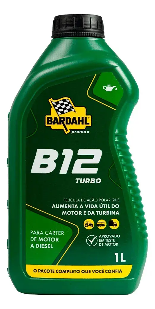Aditivo Óleo Motor Diesel Bardahl B12 Turbo 1L Cárter Linha Pesada