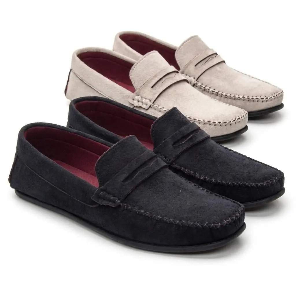 Kit 2 Pares Mocassim Masculino Casual em Carmurça Slip On - 1