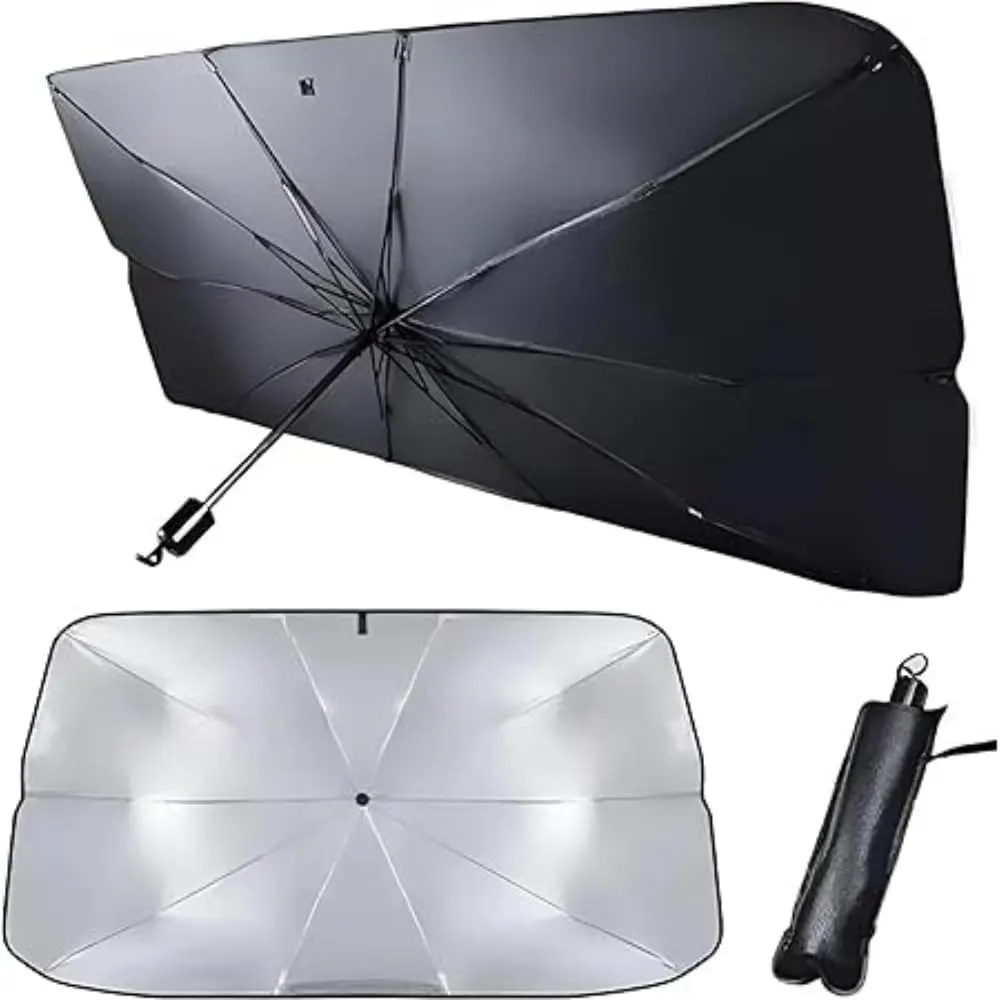 Protetor Solar Para-brisa Automotivo Dobrável Refletivo | Quebra-sol térmico capa painel proteção UV interior veículo estacionamento rua calor