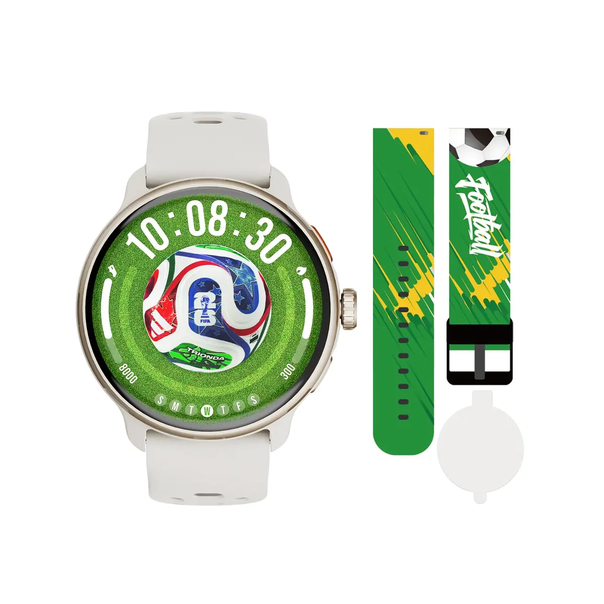 Bettdow SmartWatch GPS, Relogio Smartwatch Feminino, 1,43 inch HD AMOLED | chamada Bluetooth, Esportivos relógio com voz por IA, Compatível com Android iOS, 2 Pulseiras (Titanium) - 1