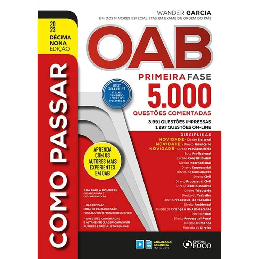 Como Passar na OAB - 1ª Fase - 5.000 Questões Comentadas - 19 ª Ed - 2023 - 1