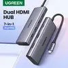 【Com Taxa】 Hub USB-C 7 em 1 4K com 2 HDMI + 1 PD 100W + 1USBA 3.0 + 3 USBA 2.0 - UGREEN - 1