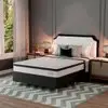 cama box com colchão casal sigma molas ensacadas (22x138x188) branco e cinza - 1