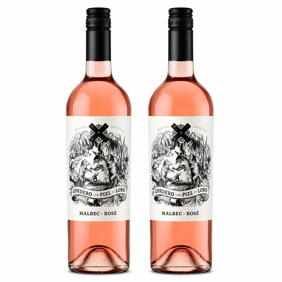 Kit 2 Vinhos Rosé Argentino Cordero Con Piel de Lobo 750ml - Leve, Refrescante e Elegante - Ideal para Presente e Ocasiões Especiais