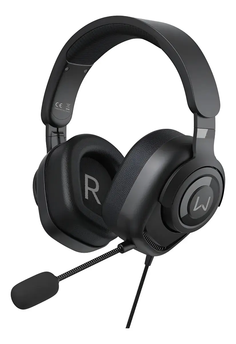 Headset Gamer Warrior Huginn Mic P3 3,5mm Ps5 Xbox Pc 50mm Cor Preto