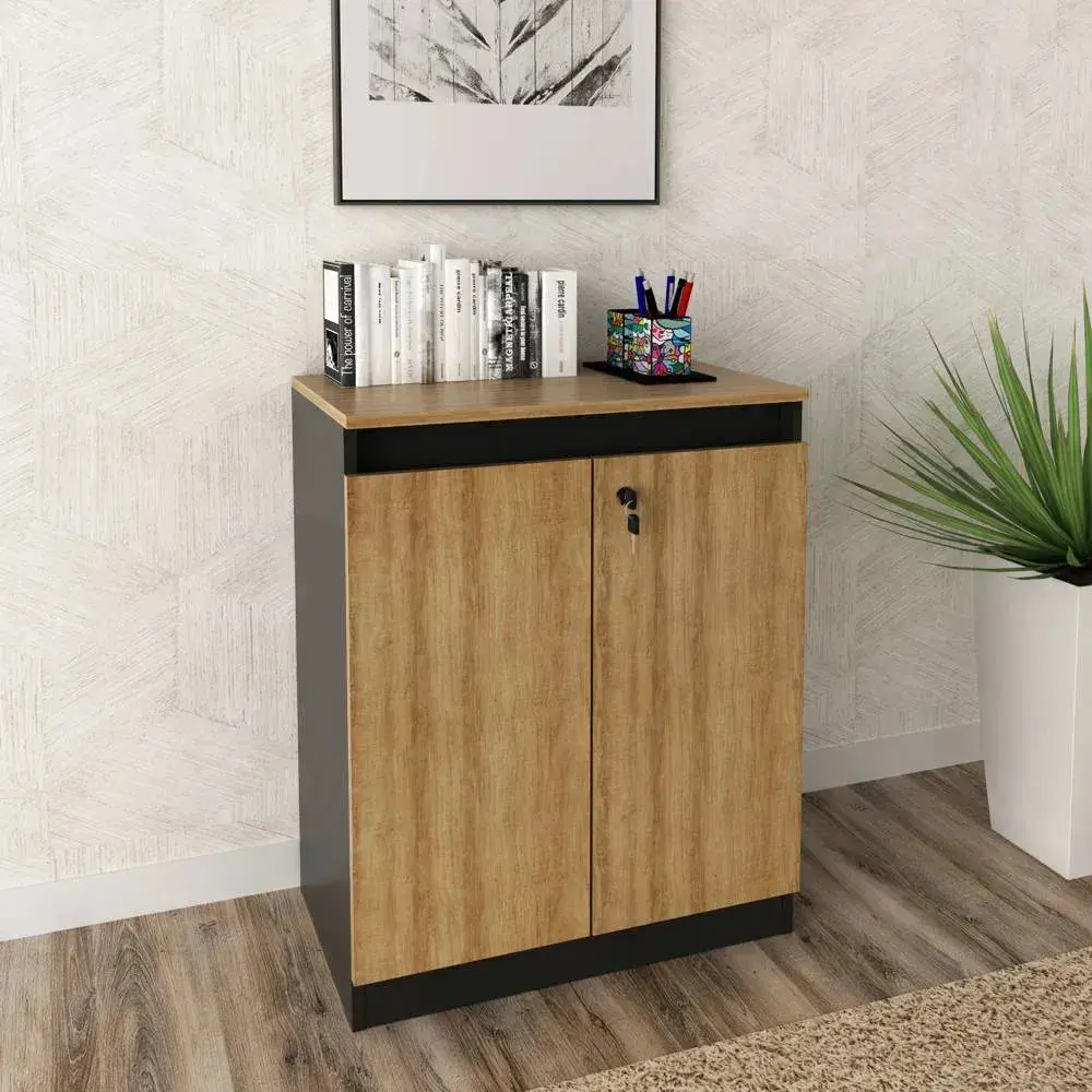 Armário Balcão Multiuso 60cm 2 Portas com Chave Compacto Tecnomobili