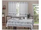 Cortina para Cozinha Sultan Branco e Cinza