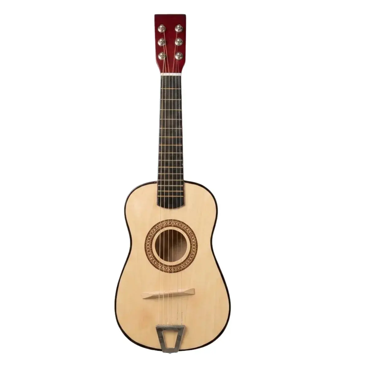 Mini Violão Infantil Brinquedo Madeira Cordas Em Aço Palheta Beje Hk9 thumbnail 6