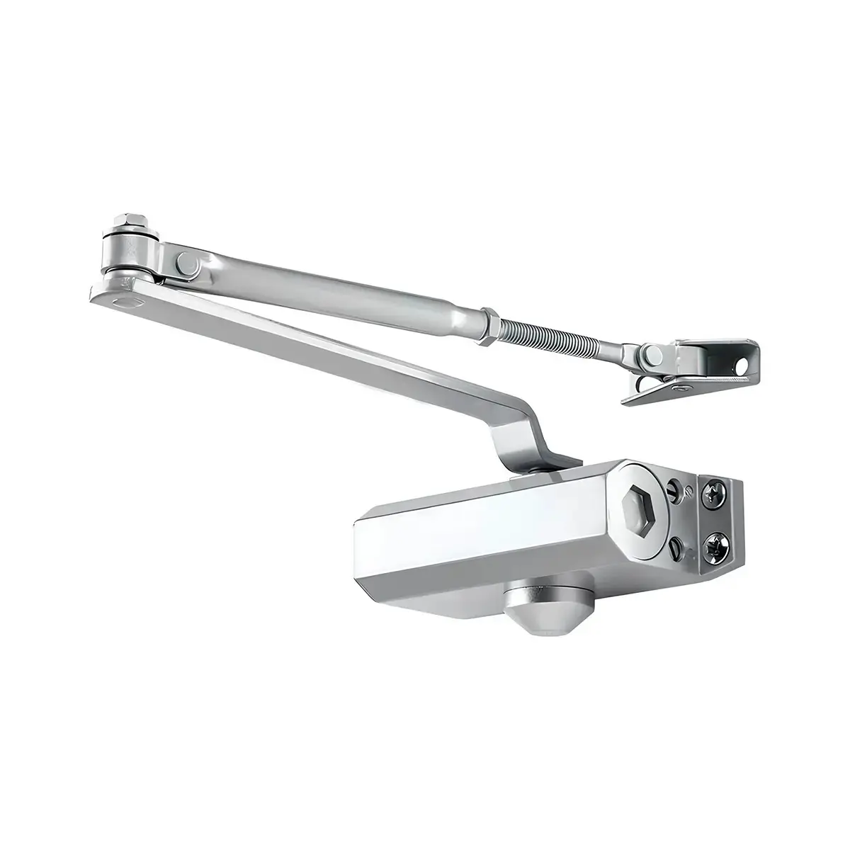 Mola Aerea Braço Amortecedor Hidráulica Fechar Porta Fechador Automatico Com Regulagem 25-45kg - 1