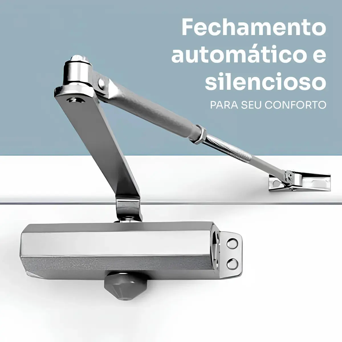 Mola Aerea Braço Amortecedor Hidráulica Fechar Porta Fechador Automatico Com Regulagem 25-45kg thumbnail 3