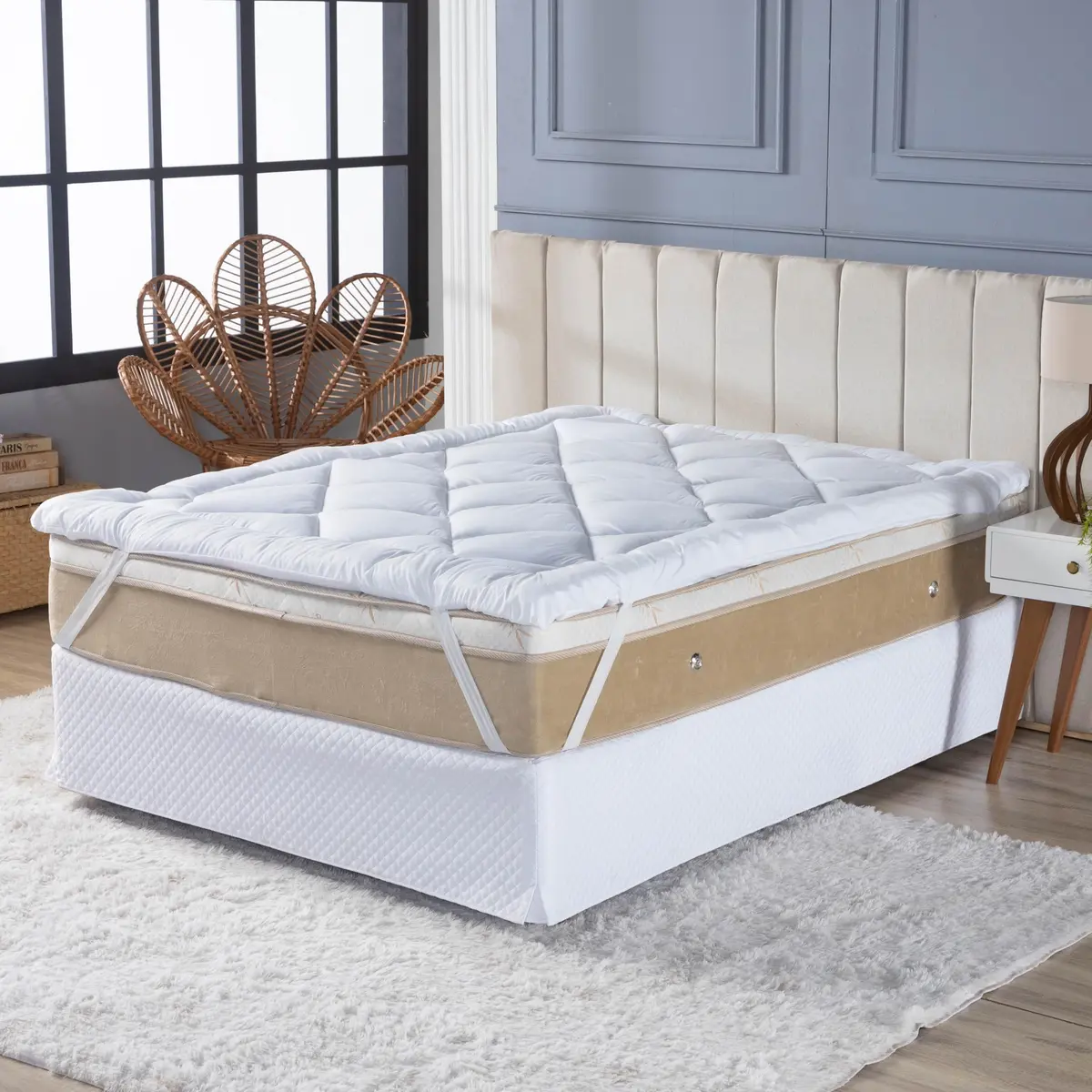 Pillow Top Toque de Pluma 650g/m² 5cm Espessura King - 1